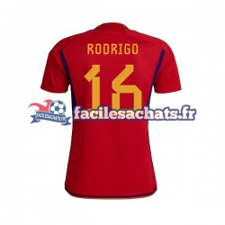 Maillot Espagne RODRIGO 16 World Cup 2022 Domicile Homme MC