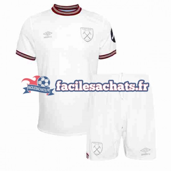 Maillot West Ham United 2023-2024 Extérieur Enfant MC