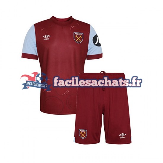 Maillot West Ham United 2023-2024 Domicile Enfant MC