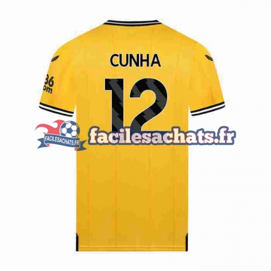 Maillot Wolverhampton Wanderers CUNHA 12 2023-2024 Domicile Homme MC