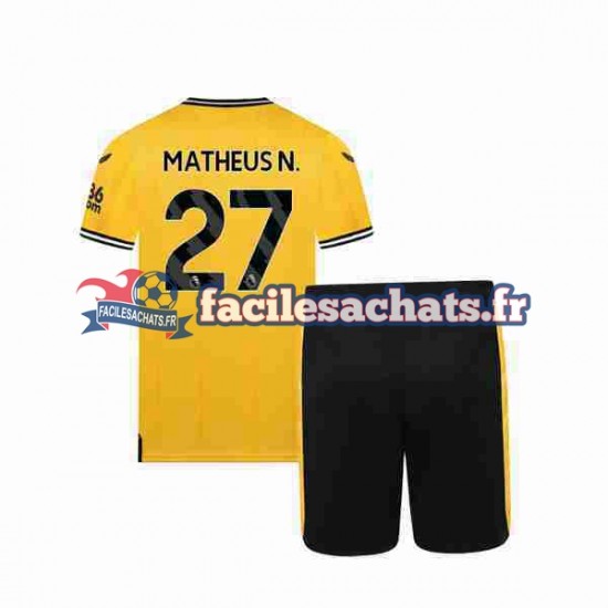 Maillot Wolverhampton Wanderers Matheus Nunes 27 2023-2024 Domicile Enfant MC