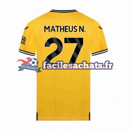 Maillot Wolverhampton Wanderers Matheus Nunes 27 2023-2024 Domicile Homme MC