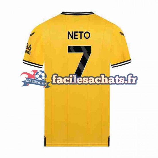 Maillot Wolverhampton Wanderers NETO 7 2023-2024 Domicile Homme MC