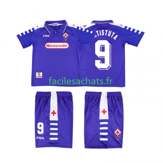 Maillot Fiorentina BATISTUTA 9 Retro 1998 1999 Domicile Enfant MC