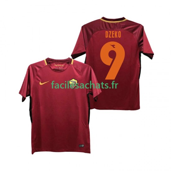 Maillot AS Rome DZEKO 9 Retro 2017-2018 Domicile Homme MC