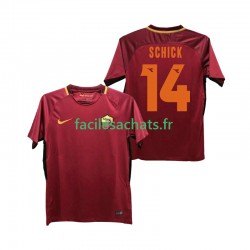 Maillot AS Rome SCHICK 14 Retro 2017-2018 Domicile Homme MC