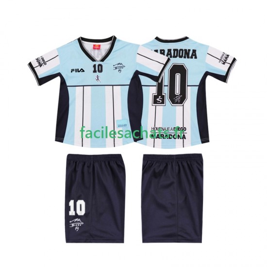 Maillot Argentine MARADONA 10 Retro 2000 Domicile Enfant MC