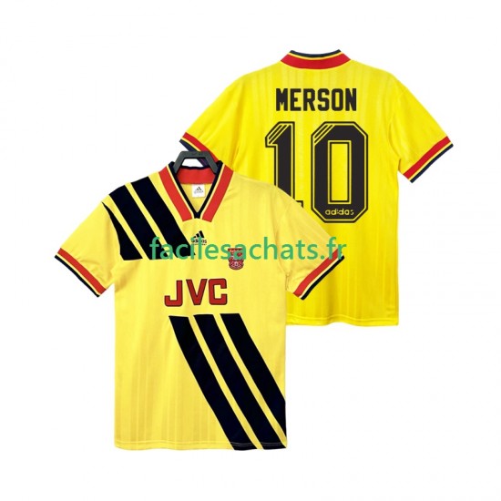 Maillot Arsenal MERSON 10 Retro 1993 1994 Extérieur Homme MC