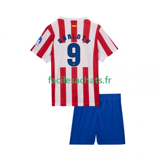 Maillot Atlético Madrid Alexander Sorloth 9 2025-2026 Domicile Enfant MC