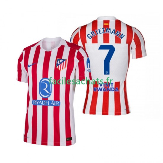 Maillot Atlético Madrid Antoine Griezmann 7 2025-2026 Domicile Homme MC