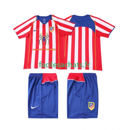 Maillot Atlético Madrid Retro 2004 2005 Domicile Enfant MC