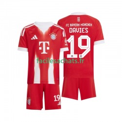 Maillot Bayern Munich Alphonso Davies 19 2025-2026 Domicile Enfant MC