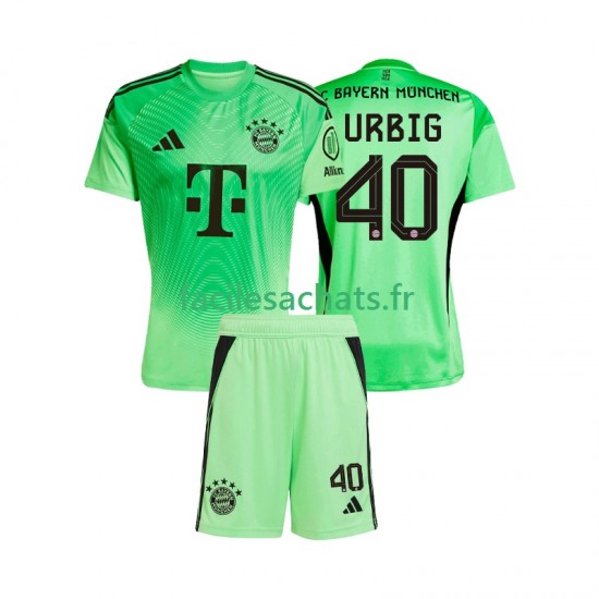 Maillot Bayern Munich Jonas Urbig 40 2025-2026 Gardien Domicile Enfant MC