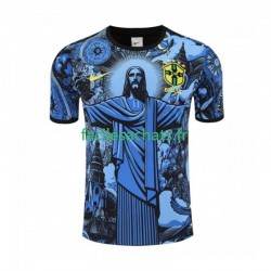 Maillot Brésil Jesus 2024-2025 Bleu Domicile Homme MC