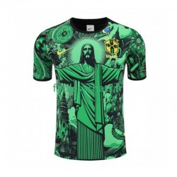 Maillot Brésil Jesus 2024-2025 Vert Domicile Homme MC