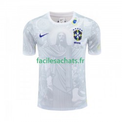 Maillot Brésil Jesus 2024-2025 Blanc Domicile Homme MC