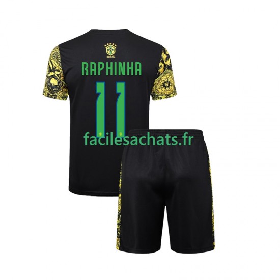 Maillot Brésil RAPHINHA 11 Jesus 2024 Domicile Enfant MC