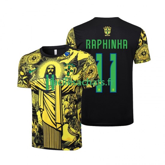 Maillot Brésil RAPHINHA 11 Jesus 2024 Domicile Homme MC