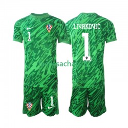 Maillot Croatie DOMINIK LIVAKOVIC 1 2024 Gardien Extérieur Enfant MC