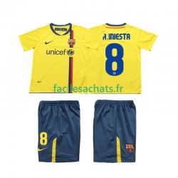 Maillot FC Barcelone A INIESTA 8 Retro 2008 2009 Extérieur Enfant MC