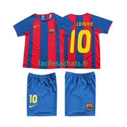 Maillot FC Barcelone RONALDINHO 10 Retro 2004 Domicile Enfant MC