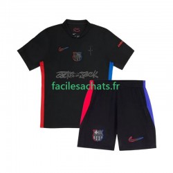 Maillot FC Barcelone TRAVIS SCOTT 2024-2025 Extérieur Enfant MC