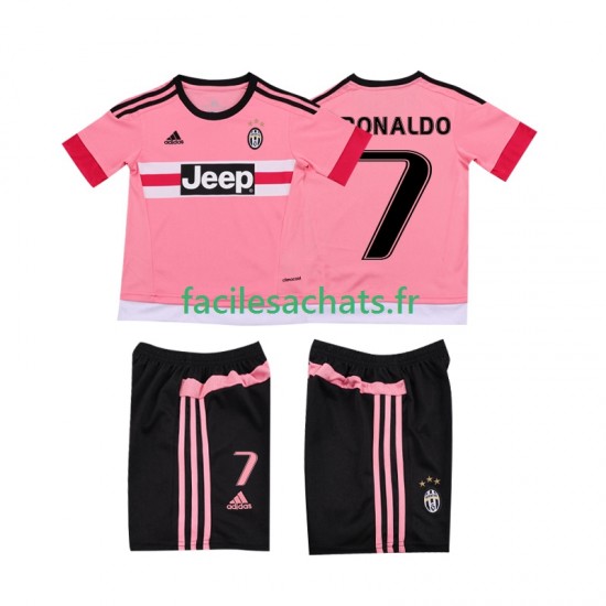 Maillot Juventus Cristiano RONALDO 7 Retro 2015 2016 Extérieur Enfant MC