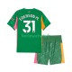 Maillot Manchester City Ederson Moraes 31 2025-2026 Gardien Domicile Enfant MC
