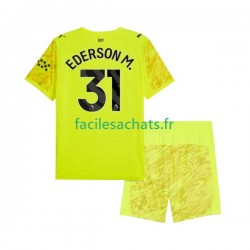 Maillot Manchester City Ederson Moraes 31 2025-2026 Gardien 3ème Enfant MC