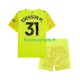 Maillot Manchester City Ederson Moraes 31 2025-2026 Gardien 3ème Enfant MC