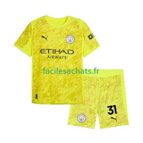 Maillot Manchester City Ederson Moraes 31 2025-2026 Gardien 3ème Enfant MC