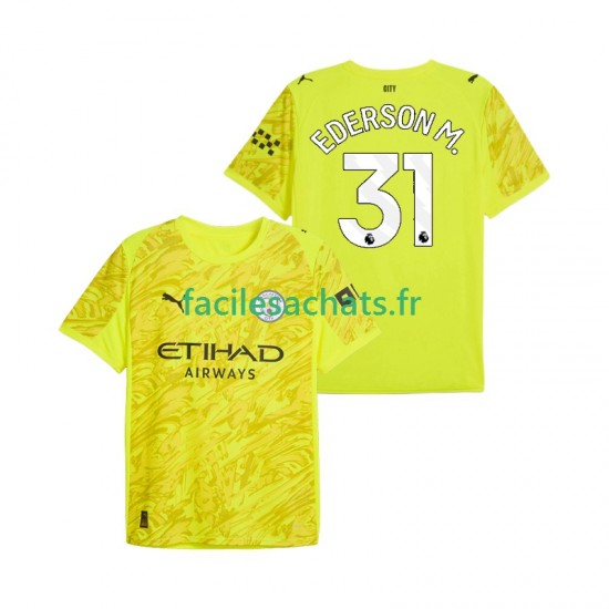 Maillot Manchester City Ederson Moraes 31 2025-2026 Gardien 3ème Homme MC