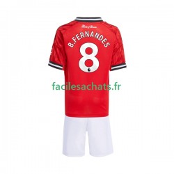 Maillot Manchester United Bruno Fernandes 8 2025-2026 Domicile Enfant MC