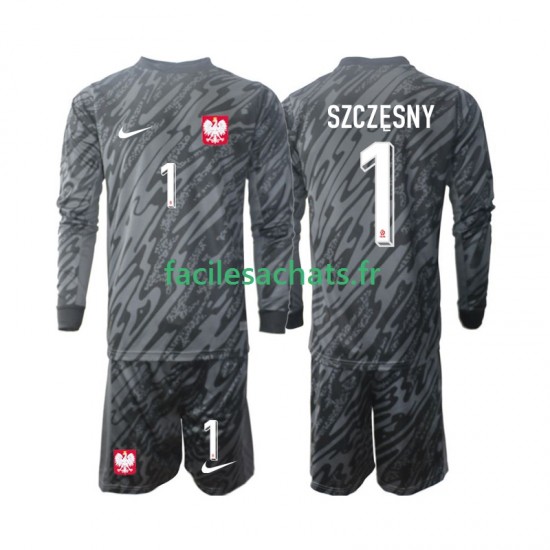 Maillot Pologne Szczesny 1 2024 Gardien Extérieur Enfant ML