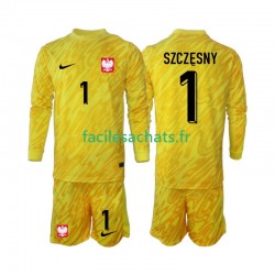 Maillot Pologne Szczesny 1 2024 Gardien Domicile Enfant ML