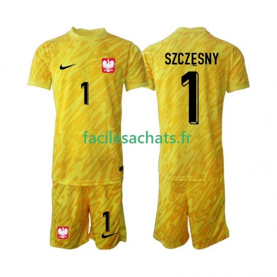 Maillot Pologne Szczesny 1 2024 Gardien Domicile Enfant MC