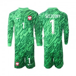 Maillot Pologne Szczesny 1 2024 Gardien 3ème Enfant ML
