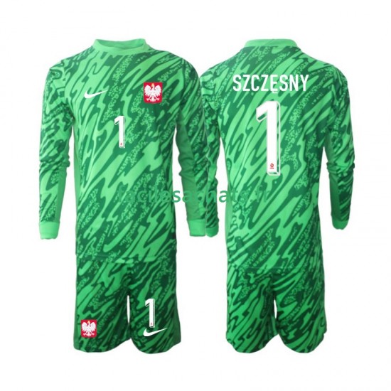 Maillot Pologne Szczesny 1 2024 Gardien 3ème Enfant ML