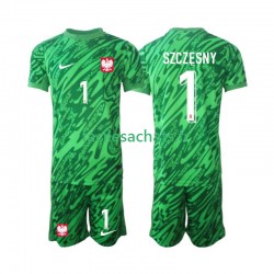 Maillot Pologne Szczesny 1 2024 Gardien 3ème Enfant MC