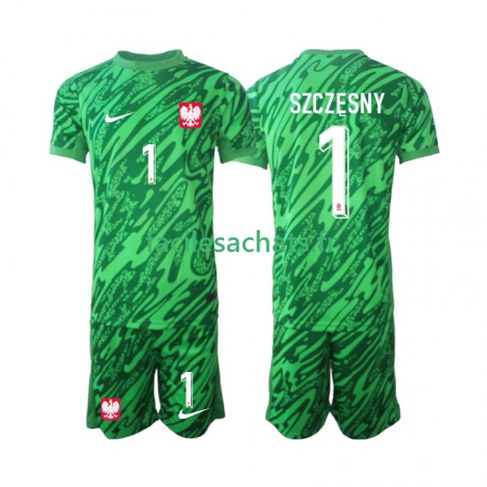 Maillot Pologne Szczesny 1 2024 Gardien 3ème Enfant MC