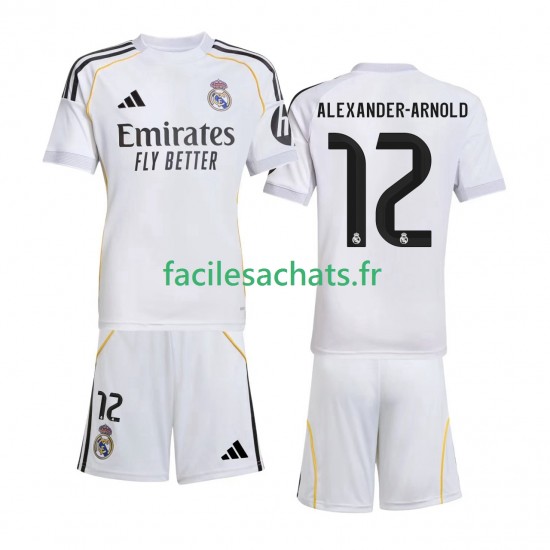 Maillot Real Madrid Alexander-Arnold 12 2025-2026 Domicile Enfant MC