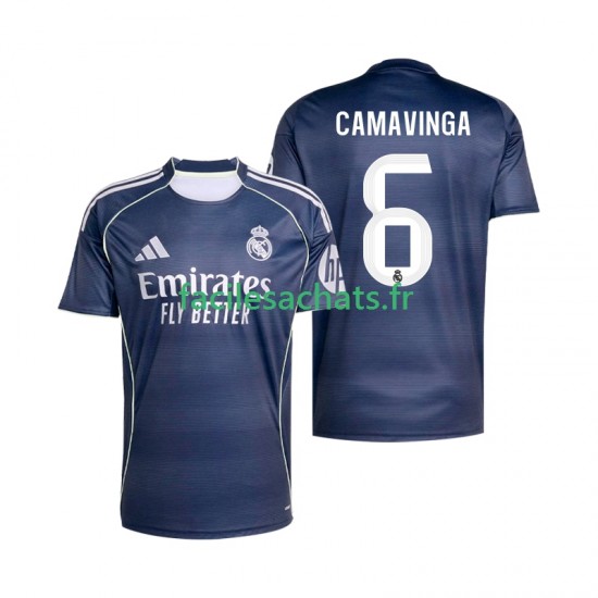 Maillot Real Madrid Camavinga 6 2025-2026 Extérieur Homme MC