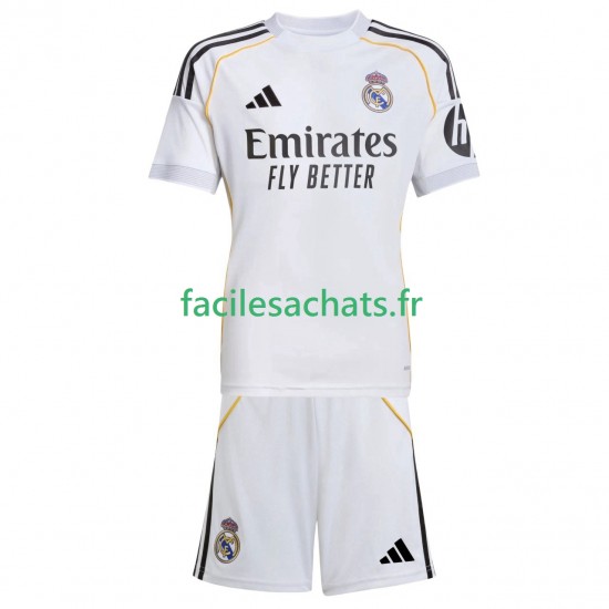 Maillot Real Madrid 2025-2026 Domicile Enfant MC