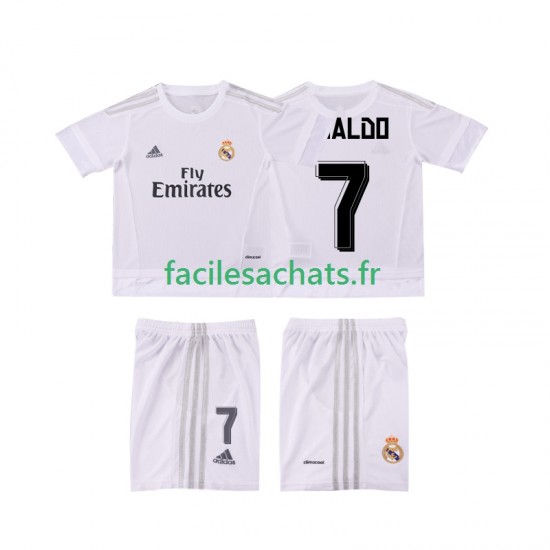 Maillot Real Madrid Cristiano Ronaldo 7 Retro 2015 2016 Domicile Enfant MC