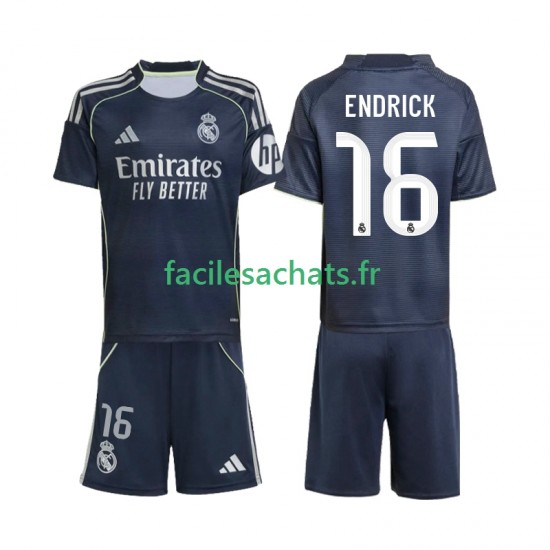 Maillot Real Madrid Endrick 16 2025-2026 Extérieur Enfant MC