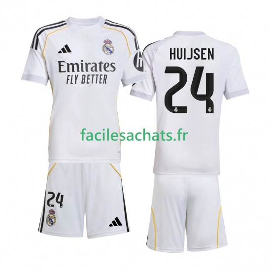 Maillot Real Madrid Huijsen 24 2025-2026 Domicile Enfant MC