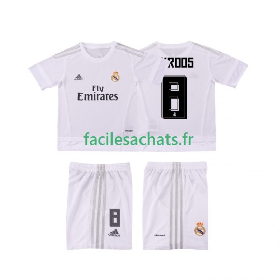 Maillot Real Madrid KROOS 8 Retro 2015 2016 Domicile Enfant MC