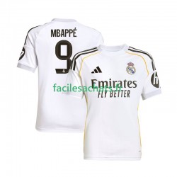 Maillot Real Madrid Kylian Mbappe 9 2025-2026 Domicile Homme MC Maillot Real Madrid Kylian Mbappe 9 2025-2026 Domicile Homme MC