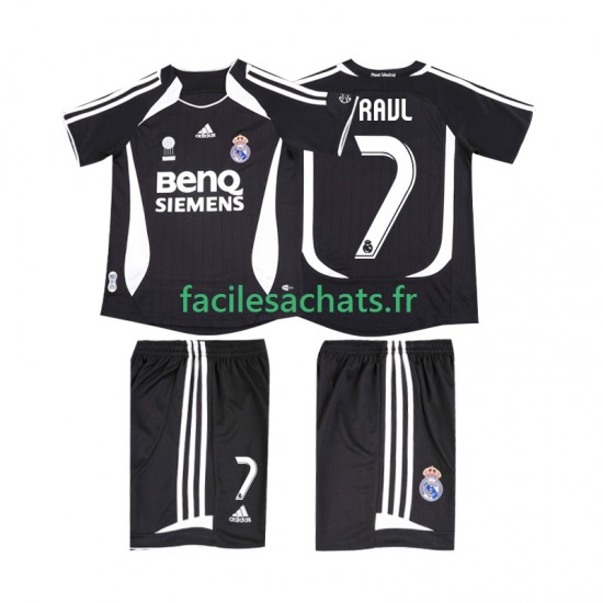 Maillot Real Madrid RAUL 7 Retro 2006 2007 Extérieur Enfant MC
