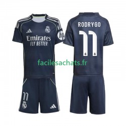 Maillot Real Madrid Rodrygo 11 2025-2026 Extérieur Enfant MC